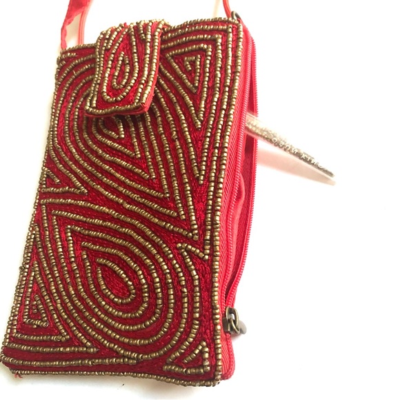 Hand Made Fabric Crossbody Phone Bag - Picture 8 of 9